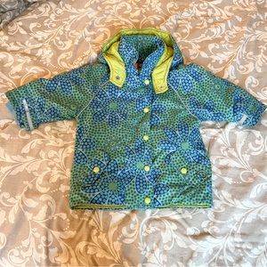 Hanna Andersson | blue/green daisy floral jacket size 2t